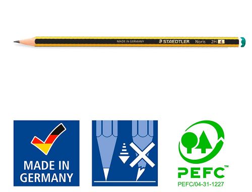 Lapis de grafite staedtler noris n.4 2h , Staedtler , 73092 , 4007817104668